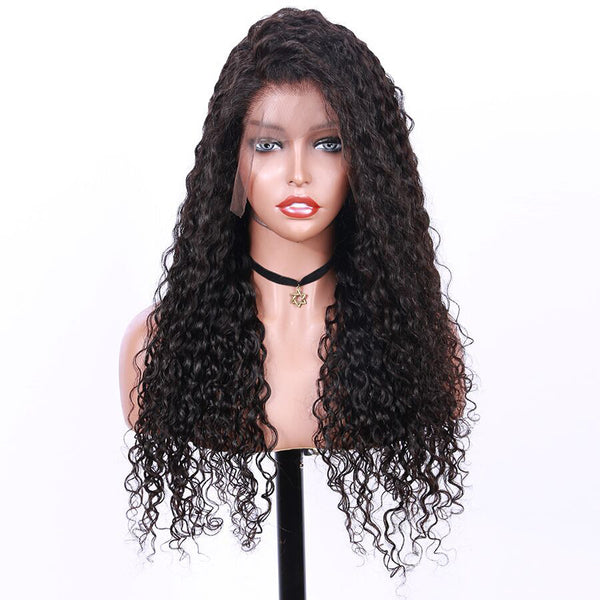 Raya  Curly Natural Black Remy Human Hair Silk Top with Full Lace