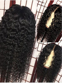 Fureya Hair Pre plucked Curly Remy Hair 13x6 Lace Front Human Hair Wigs Bleached Knots