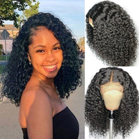 Fureya Hair Preplucked 13x6 Deep Part Lace Front Brazilian Human Hair Wigs Short Bob Loose Deep Curly Glueless Wig Baby Hair Ble