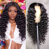 Fureya Hair Deep Wave Lace Front Wigs For Women Brazilian 4x4 Lace Front Human Hair Wigs